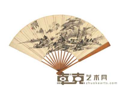 萧俊贤 宝熙 壬戌（1922年）作 山居图 王宠诗 56×19.6cm